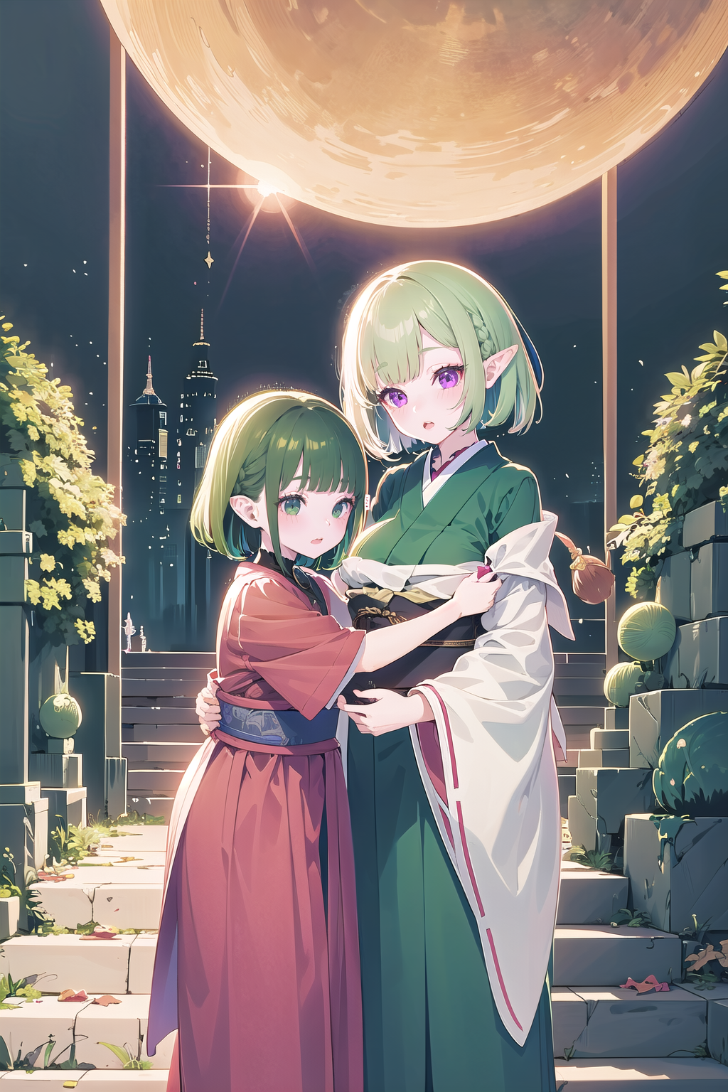 00192-3136535070-2girls, couple, waist hug, (masterpiece, best_quality, ultra-detailed, immaculate_1.3), epic, illustration, welcoming, 1girl, wi.png